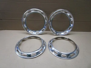 Ford Escort MK1 Chrom Radzierring Radkappe wheel trim ring 12" SET Neu original - Bild 1 von 12