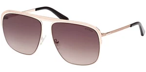 Guess Modern Slim Rose Gold-Tone Navigator Sunglasses w/Gradient Lens GU5225 32F - Picture 1 of 3