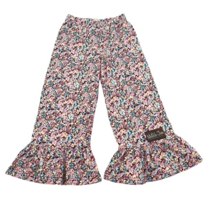 Matilda Jane Size 4 Friends Forever Floral Ruffle Hem Pants - Picture 1 of 5