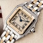 Cartier Panthere 2-Row Ladies 22mm Steel & 18k Yellow Gold Watch Ref. 1057917