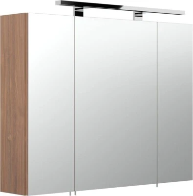 Bad Spiegelschrank Glas 80 cm breit walnuss - Bild 1 von 4