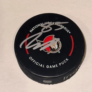 JAKE SANDERSON Signed Ottawa SENATORS Official GAME Puck Beckett Auth BAS - Picture 1 of 3