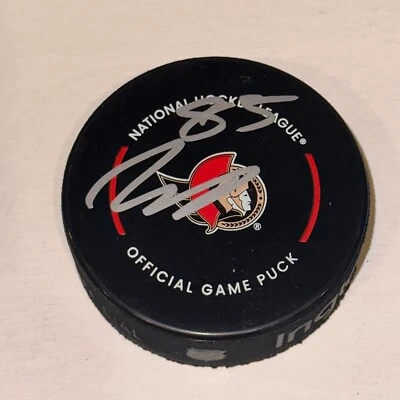 JAKE SANDERSON Signed Ottawa SENATORS Official GAME Puck Beckett Auth BAS - Image 1 of 3