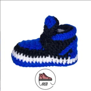Royal 1s Infant Sneakers Mumybuddy | Royal Blue Black Baby Shoes Toddler Jordan - Picture 1 of 4