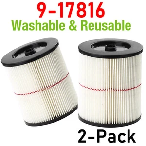 2x Replacement 17816 Cartridge Filter For Shop Vac Craftsman Wet/Dry Air Filter - Bild 1 von 18
