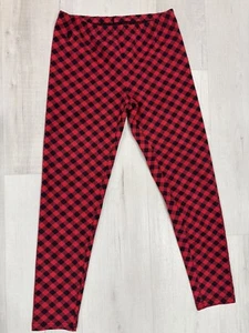 Polo Ralph Lauren Girls Holiday Leggings Pants Checkers Red Size L (12/14) - Picture 1 of 4