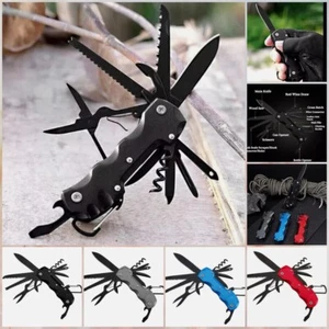 Multifunction Outdoor Camping Pocket Swiss Folded Army Knife Companion Tool - Picture 1 of 23