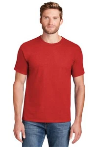 Hanes 5180 Mens Short Sleeve Beefy-T Plain Cotton Crew Neck Blank T-Shirt - Picture 1 of 30