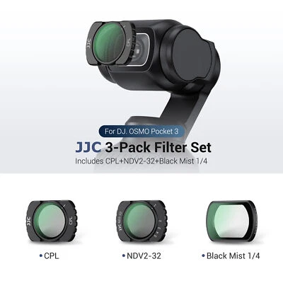 3-Pack Magnetic Filters Kit CPL + Black Mist 1/4 + NDV2-32 for DJI Osmo Pocket 3 - Image 1 of 4