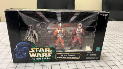 STAR WARS 1999 POTF "Rebel Pilots" - Three rare Action Figure Boxed SET - MIB - Image 1 of 4