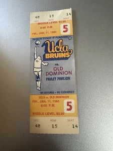 1980 boleto completo UCLA Old Dominion Nancy Lieberman triple doble "bueno como hombre" - Imagen 1 de 2