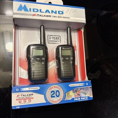 Midland X-Talker Two Way Radio Walkie Talkies Weather Alert Model T10 Hunting - Image 1 of 4