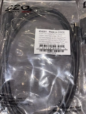 C2G 54301 Display Port to Mini Display Port Cable 4K, 8K , 6 Feet - New LOT 11 - Image 1 of 2