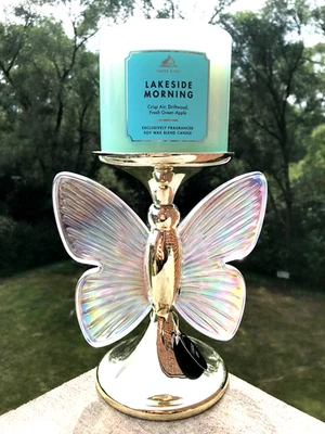 Bath & Body Works LAKESIDE MORNING 3-Wick Candle-Candle Pedestal Sold Separately - Image 1 of 2