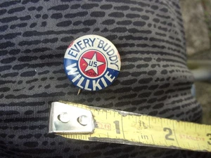 Vtg. 1940 Wendell Willkie Republican Presidential Candidate Campaign Button - Picture 1 of 4