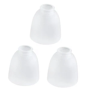 3-Pack Glass Shade Replacements, Ceiling Fan Light Covers Glass White Frosted - Picture 1 of 7