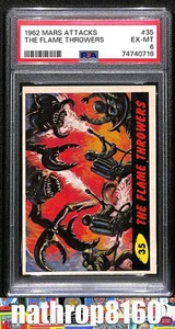 1962 Topps Mars Attacks Trading Card #35 The Flame Thrower PSA 6 EX-MT 9030 - Picture 1 of 4