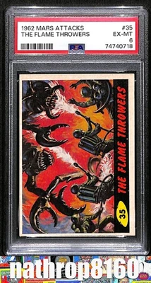 1962 Topps Mars Attacks Trading Card #35 The Flame Thrower PSA 6 EX-MT 9030 - Image 1 of 4