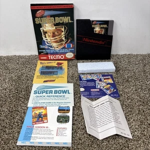 Tecmo Super Bowl en caja nintendo nes nfl juego de fútbol sin manual probado - Imagen 1 de 10