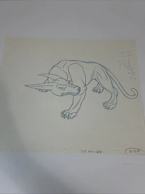 MOTU Masters Of The Universe animation Creature drawing  production used he man - Image 1 of 4