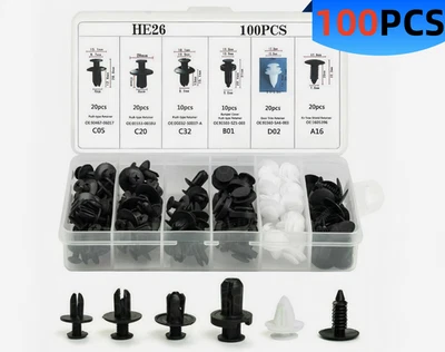 Parachoques de fijación para Nissan 100 piezas forro de guardabarros tipo empuje clips de retención sujetador Foto 1 de 4