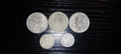 Lote de 5 monedas antiguas de México 72% plata - 30 gramos Foto 1 de 4