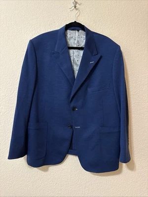 NUEVO SIN ETIQUETAS Colección Ejecutiva Tom James Hombre’s 46 R? Jersey de punto de algodón azul marino Foto 1 de 4