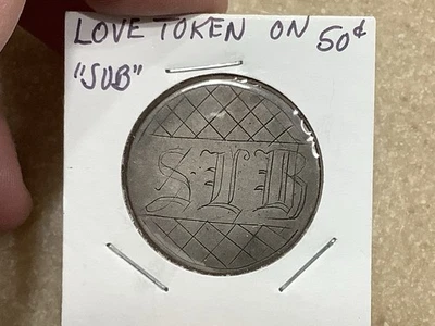 Medio dólar de plata Love Token Seated Liberty *Distribuidor retirado, stock antiguo* ¡Limpio! Foto 1 de 4