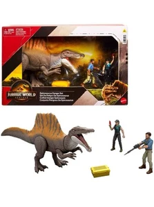 Jurassic World Rebirth Story Pack con Spinosaurus exclusivo, 2 humanos y accesorios - Imagen 1 de 6