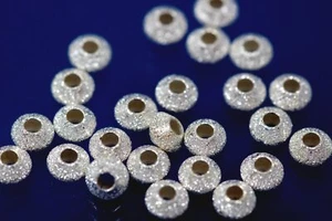 30 x Diskus 3mm brillantiert 925-er Silber Silberperlen Perlen Kugeln 1110-30E - Bild 1 von 1