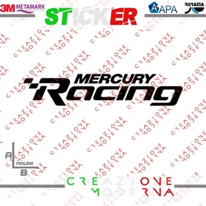 ADESIVO STICKER MERCURY RACING MISURE PERSONALIZZATE - Foto 1 di 2