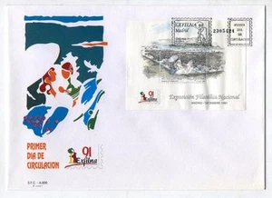 FDC U78 Spain 1991 Block Art painting - Picture 1 of 1