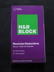 2020 H & R Block Maximize Deductions Software FAST AUTHENTIC DOWLOAD Fed State - Picture 1 of 3