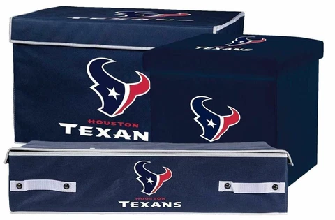 Houston Texans NFL Collapsible Footlocker, Ottoman & Under the Bed Bin Cover