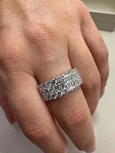 9ct White Gold 2.21ct Lab-Grown Diamonds Eternity Dress Ring LGSL112 - Picture 1 of 18