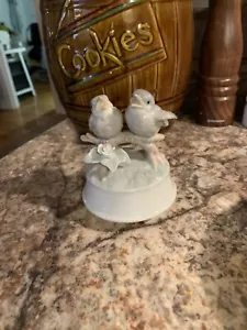Vintage Otagiri Baby Blue Birds Music Box “Whistle A Happy Tune” - Works Great - Picture 1 of 6