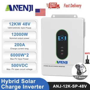 12KW 48V Solar Inverter Hybrid PV500V Split Phase 120V/240V 200A MPPT Controller - Picture 1 of 10