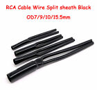 Speaker Cable Y Splitter RCA Cable Wire Split sheath Black OD7/9/10/15.5mm