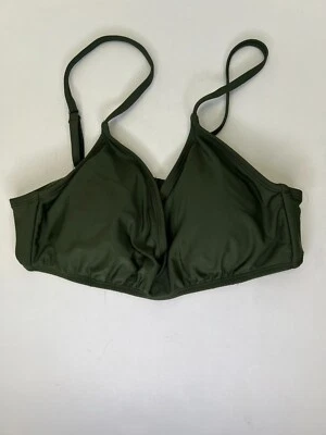 Top de natación de bikini verde Hurley correas ajustables almohadillas extraíbles forradas talla grande L Foto 1 de 4