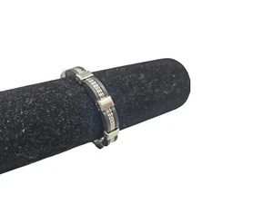 Stainless Steel & Rubber Link Bracelet 8" - Picture 1 of 5