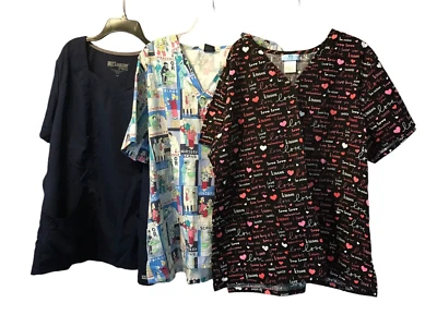 Blusa Médica para Mujer, Talla 3 2XL Cuello en V Manga Corta Gris Anatomía SB Medgear Foto 1 de 4