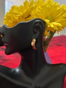 BEAUTIFUL EARRINGS COVERED WITH 18K GOLD FROM BRAZIL - Picture 1 of 3