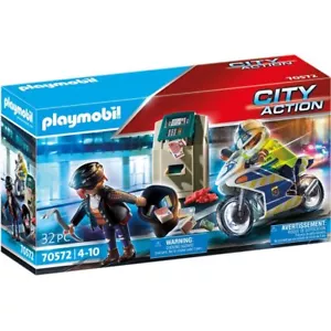 Playmobil Bankräuber & Polizei Motorrad Jagd Set City Action 70572 Spielzeug Playse - Bild 1 von 6