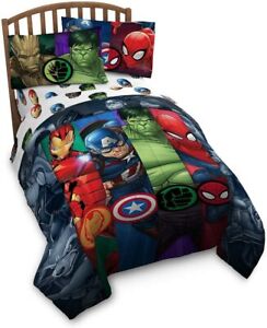 Avengers Infinity War Twin Comforter & Sheet Set (4 Piece Bed In A Bag)