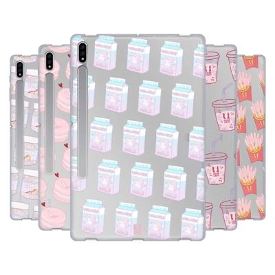 HEAD CASE DESIGNS KAWAII FOOD PATTERNS SOFT GEL CASE FOR SAMSUNG TABLETS 1 - Image 1 of 4