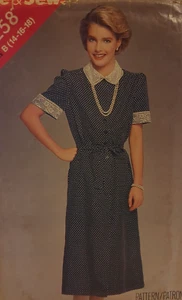 VINTAGE BUTTERICK/SEE & SEW Pattern #5258 Misses' DRESS size 14-16-18 UC/FF - Picture 1 of 12