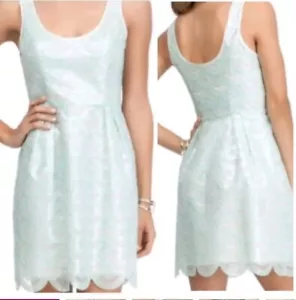BEBE Mint Green Scalloped Sequin Cocktail Dress Dome XS Dress $189 #C - Picture 1 of 13