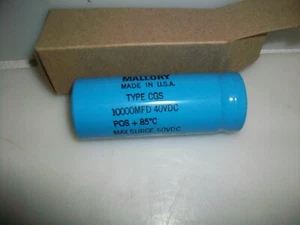 MALLORY 10,000 MFD., 40 V. Dc. ALUMINUM CAN CAPACITOR TYPE CGS - Picture 1 of 3