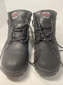 Jeep brand Black Leather Men’s Boots Size 8 Hiking - Picture 1 of 11