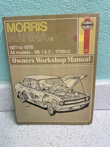 MORRIS MARINA 1-8 , 1971- 1978 HAYES CAR MANUAL NEW OLD STOCK NEVER BEEN USED - Picture 1 of 1